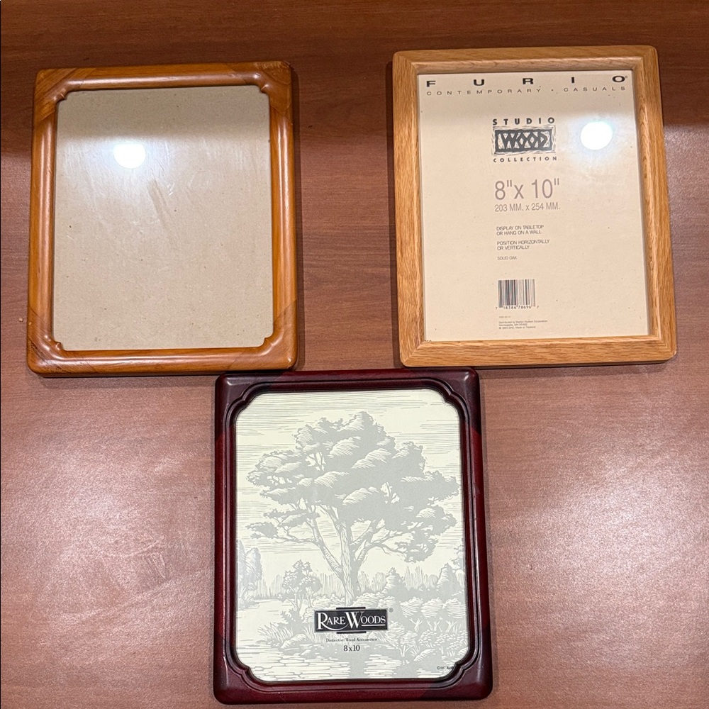 8x10 Wood Picture Frames - Set of 3. EUC